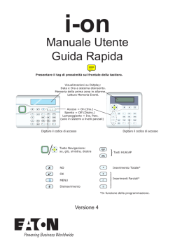 Manuale Utente Guida Rapida