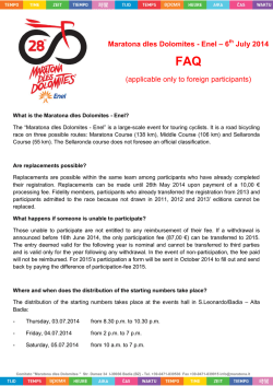 FAQ 2014 - Maratona dles Dolomites