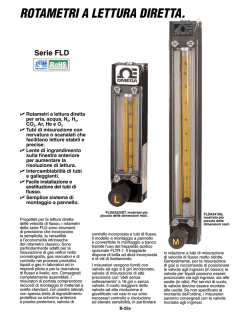ROTAMETRI A LETTURA DIRETTA.