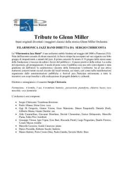 filarmonica jazz band diretta da sergio chiricosta