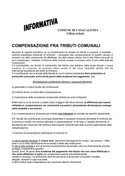 COMPENSAZIONE FRA TRIBUTI COMUNALI