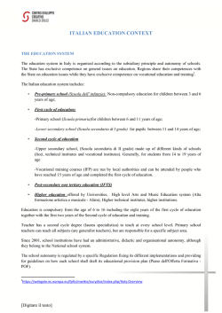 Italian Education Context