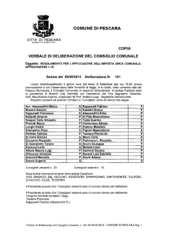 I Consiglieri Comunali