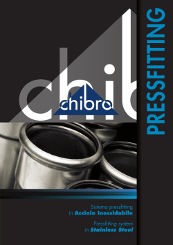 Sistema pressfitting in Acciaio Inossidabile Press tting