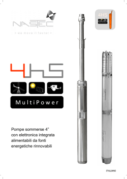Pompe sommerse 4” con elettronica integrata