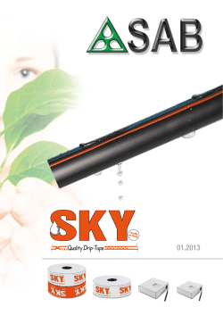 Quality Drip-Tape - SAB spa