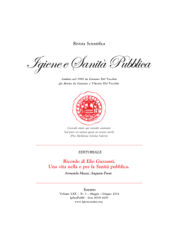 Ricordo di Elio Guzzanti. Una vita nella e per la Sanit&agrave; pubblica.