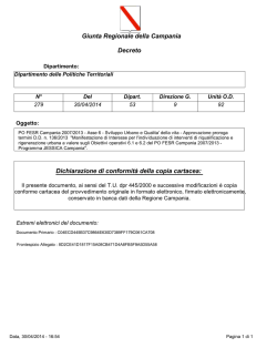 Giunta Regionale della Campania Decreto Dichiarazione di