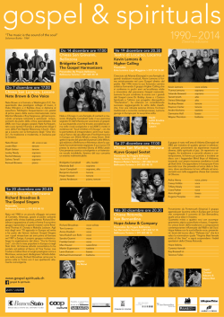 Do 7 dicembre ore 17.00 Chiesa San Lorenzo, Losone Nate Brown