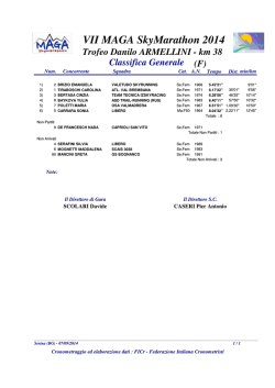 Classifica - Podismo Lombardo