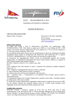 bando transadriatica 2014 - Diporto Velico Veneziano