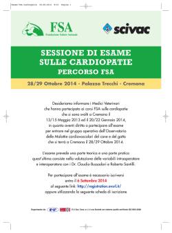 Esame FSA Cardiopatie - Fondazione Salute Animale