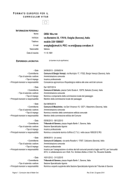 CV Orsi - Comune di Genova