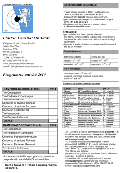 Programma 2014 - Unione Tiratori Locarno