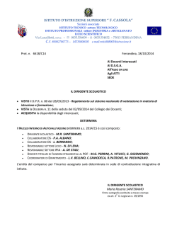 Prot. n. 6618/C14 Ferrandina, 18/10/2014 Ai Docenti