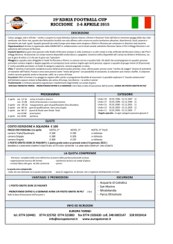 29&deg;adria football cup riccione 2-6 aprile 2015