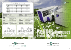 Specifiche tecniche - Reggiani Macchine Spa