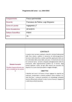 Programma del corso &ndash; a