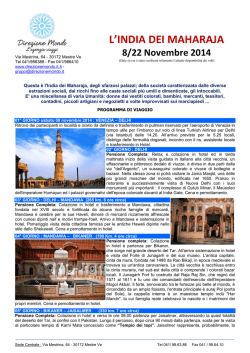 Programma dettagliato