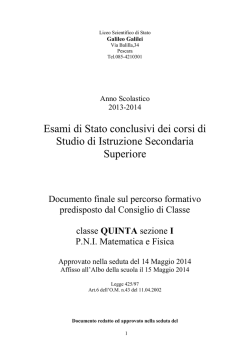 Esami di Stato conclusivi dei corsi di Studio di Istruzione Secondaria
