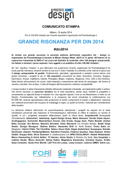 Grande risonanza per din 2014 - PDF