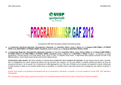 programmi Uisp Gaf GENNAIO 2014 mini open, mini 4, prima