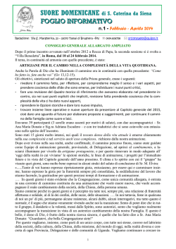 FIITA Aprile 2014 - Suore Domenicane di Santa Caterina da Siena