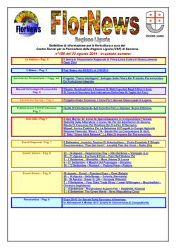 Bollettino di informazione per la floricoltura della