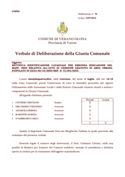Rettifica identificazione catastale per erronea indicazione del mapp