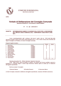 delibera scadenze tari 15 del 29 aprile 2014