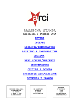 RASSEGNA STAMPA