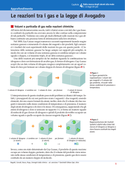 Le reazioni tra i gas e la legge di Avogadro