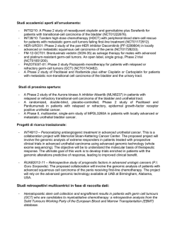 Studi retrospettivi multicentrici in fase di raccolta dati: