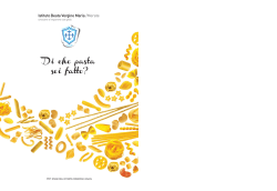 Di che pasta sei fatto? - Istituto Beata Vergine Maria