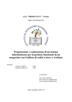 Tesina - Lettore Barcode WI-FI con ARDUINO YUN