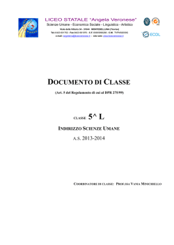 DOCUMENTO DI CLASSE