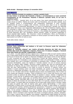 Leggi la rassegna del 12 novembre