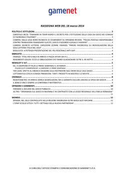 Rassegna Web del 18.03.2014