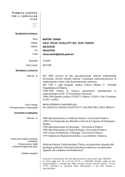 curriculum - Azienda Ospedaliera di Padova