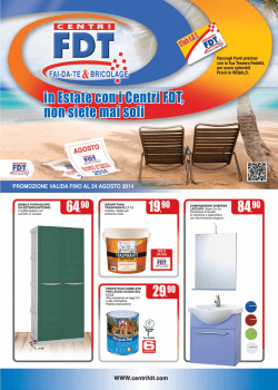 64, 19, 29, 84, in Estate con i Centri FDT, non siete mai