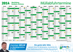 M&uuml;llabfuhrplan f&uuml;r Oberf&uuml;rberg, Dambach, Eschenau
