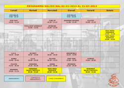 PROGRAMMA VALIDO DAL 01-01-2014 AL 31