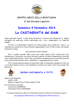 La CASTAGNATA del GAM - Gruppo Amici della Montagna San