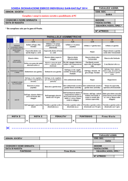 SCHEDA DICHIARAZIONE ESERCIZI INDIVIDUALI GAM