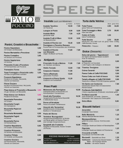 Speisekarte/Getr&auml;nkekarte