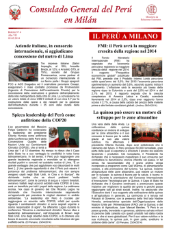 IL PER&Ugrave; A MILANO - Ministerio de Relaciones Exteriores