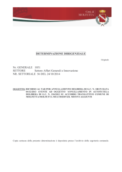 Scarica Allegato - Comune di Molfetta