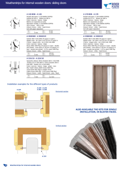 Weatherstrips for internal wooden doors: sliding doors