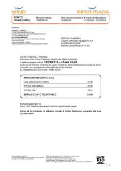 CONTO TELEFONICO - Spm Labeling Spm Labeling