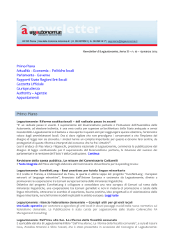 Newsletter di Legautonomie, Anno X – n